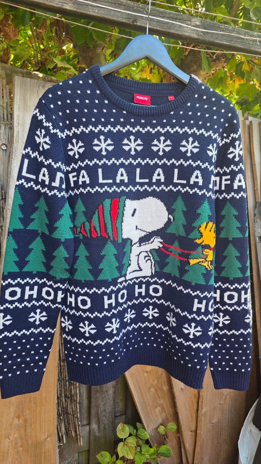 Snoopy Peanuts Kersttrui Maat L, Kleding | Dames, Ophalen of Verzenden, Gedragen, Maat 42/44 (L), Blauw