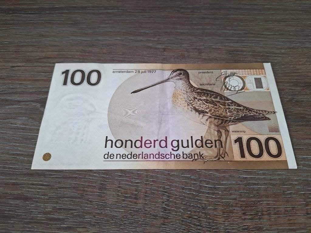 Prachtig biljet 100 gulden Snip, 1977, Postzegels en Munten, Bankbiljetten | Nederland, 100 gulden, Ophalen of Verzenden