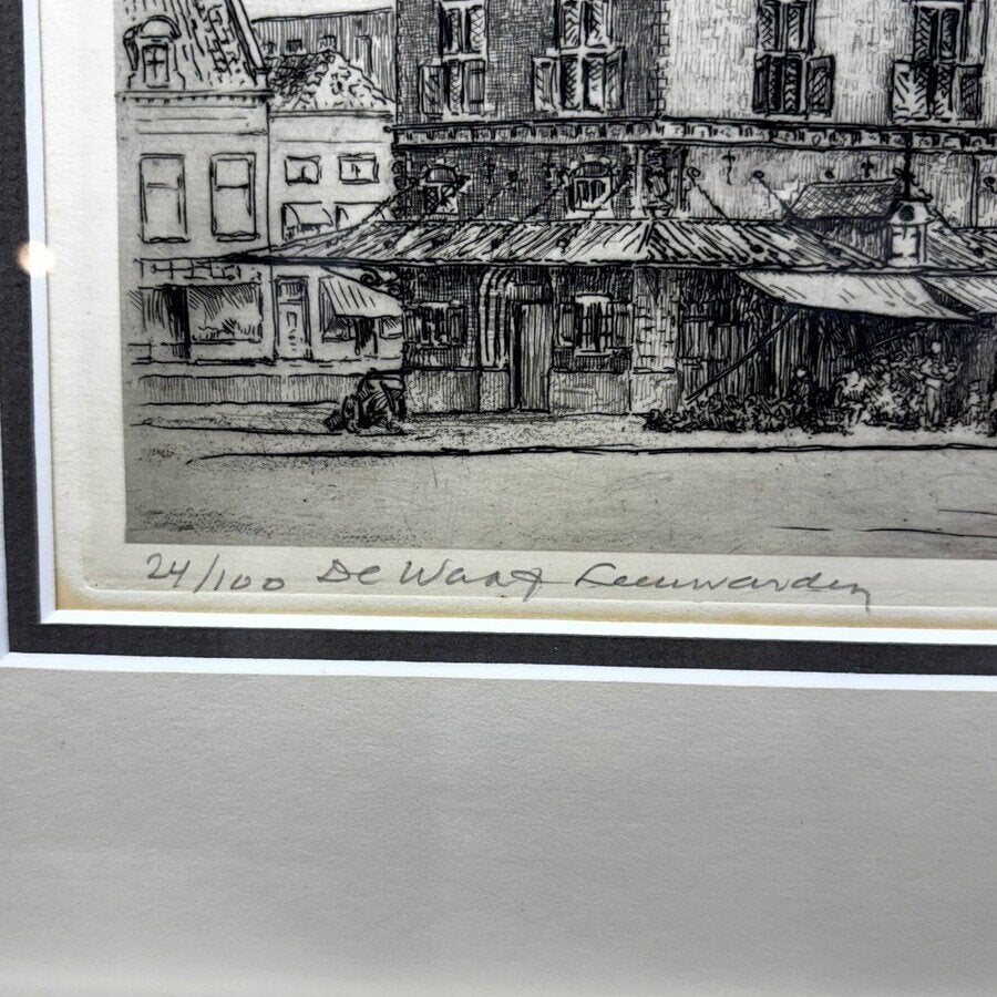 Johan Hemkes (1894-1988) - De Waag, Leeuwarden, Ophalen of Verzenden