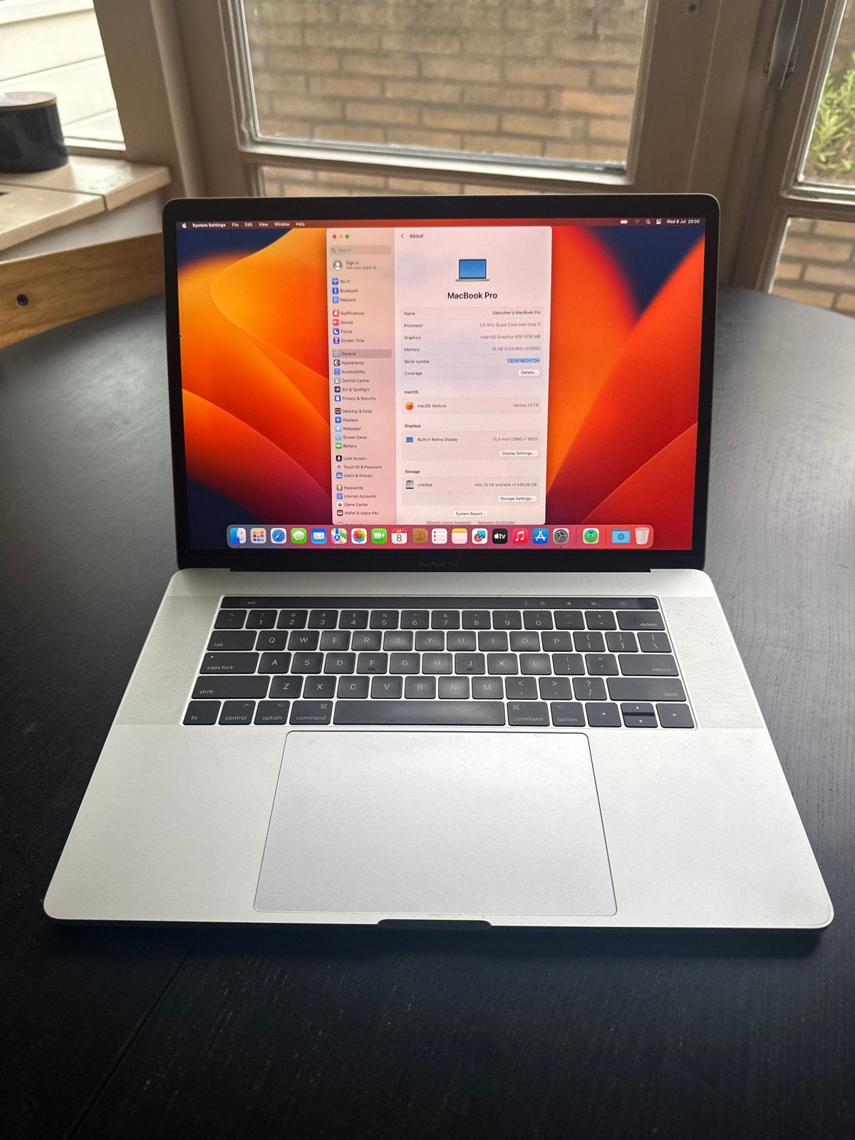 MacBook Pro 15 inch, Computers en Software, Apple Macbooks, Gebruikt, MacBook Pro, 15 inch, 2 tot 3 Ghz, 512 GB, 16 GB, Qwerty