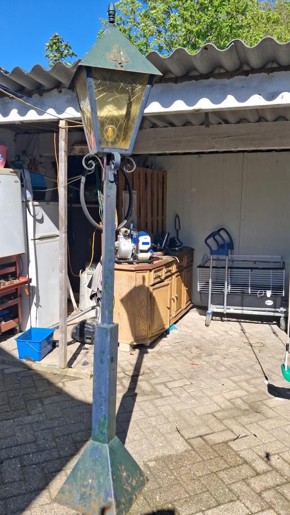 Vintage Buitenlamp / Lantaarnpaal - Decoratief, Ophalen of Verzenden