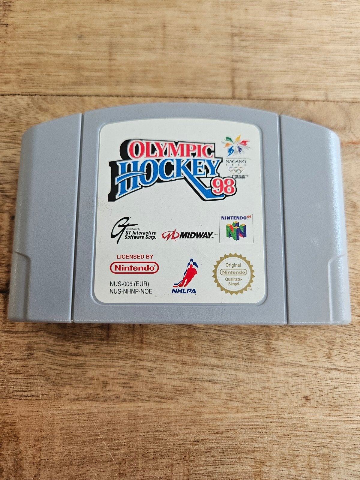 Olympic Hockey 98 - Nintendo 64 (N64) Game Cartridge, Spelcomputers en Games, Games | Nintendo 64, Gebruikt, 2 spelers, Ophalen of Verzenden