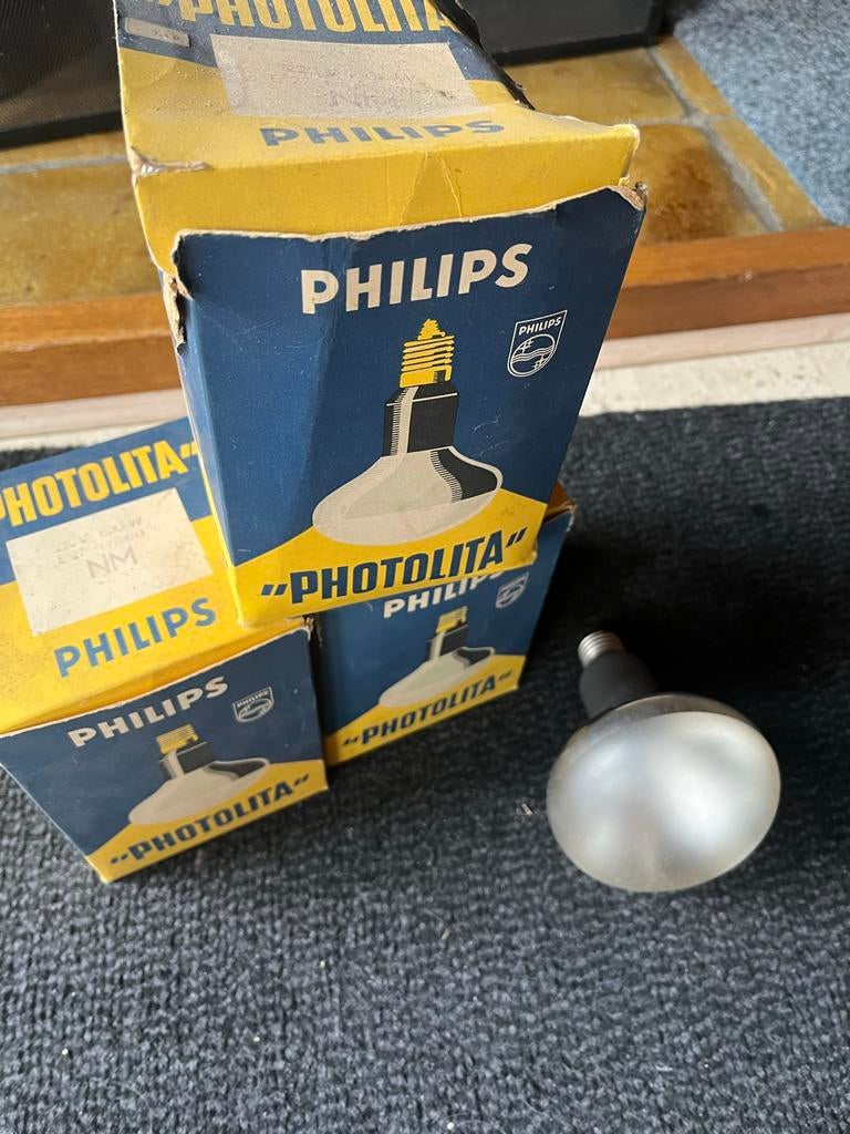 Vintage Philips Photolita Lampen - Nieuw in Doos, Ophalen of Verzenden