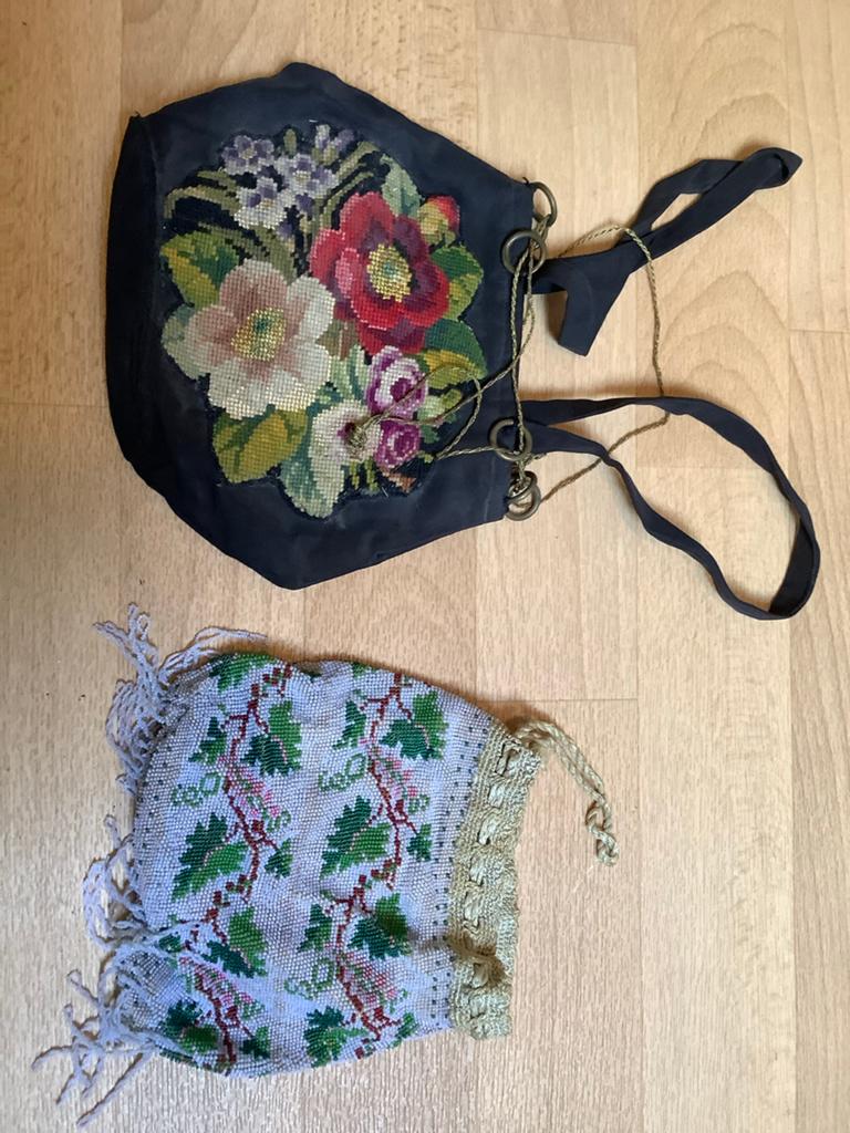 Vintage Avondtasjes Set: Geborduurd & Kralen, Sieraden, Tassen en Uiterlijk, Portemonnees, Ophalen of Verzenden, Zo goed als nieuw