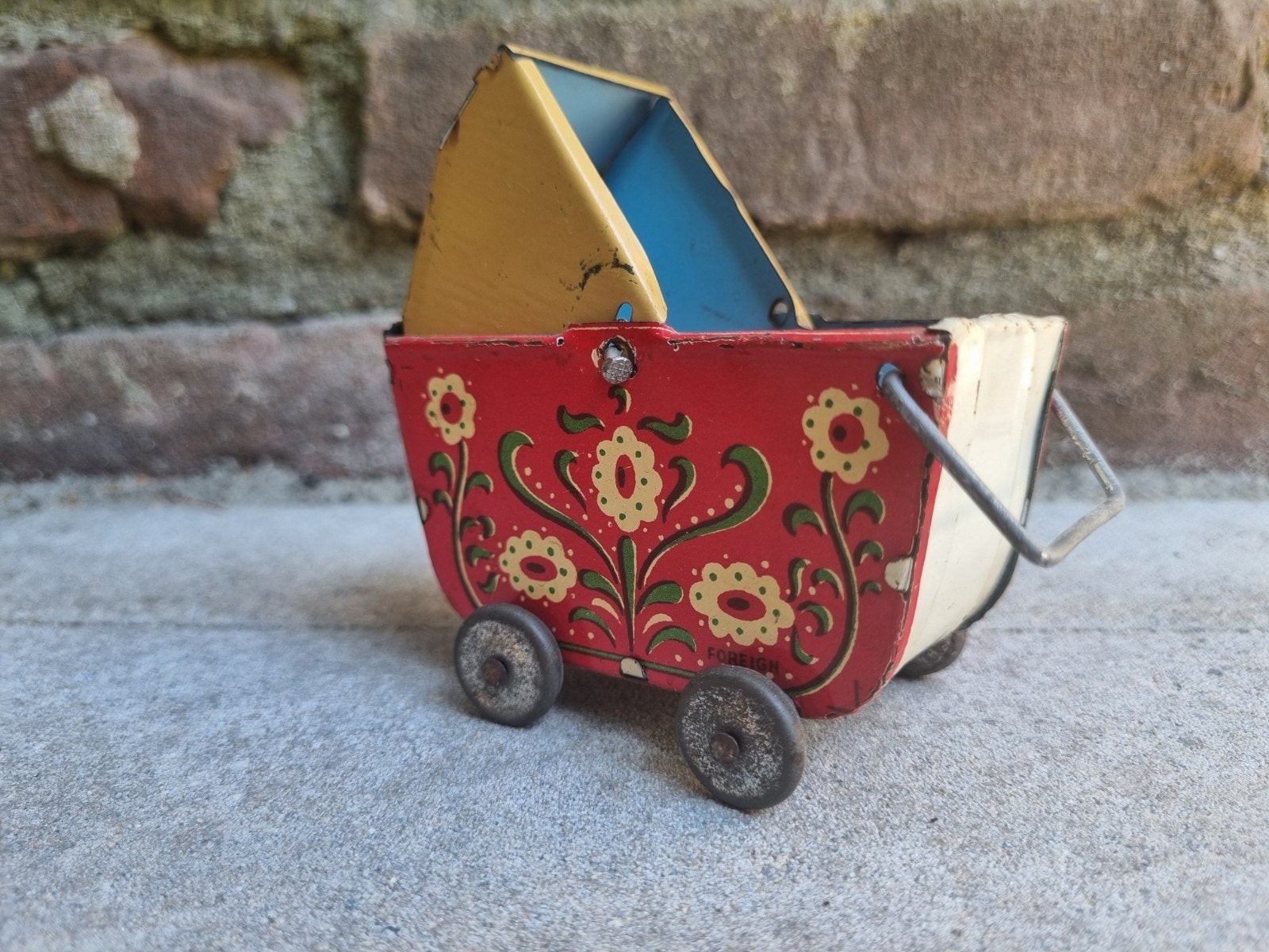 Miniatuur Blikken Poppenwagen Jaren '20/ '30, Antiek en Kunst, Antiek | Speelgoed, Ophalen of Verzenden