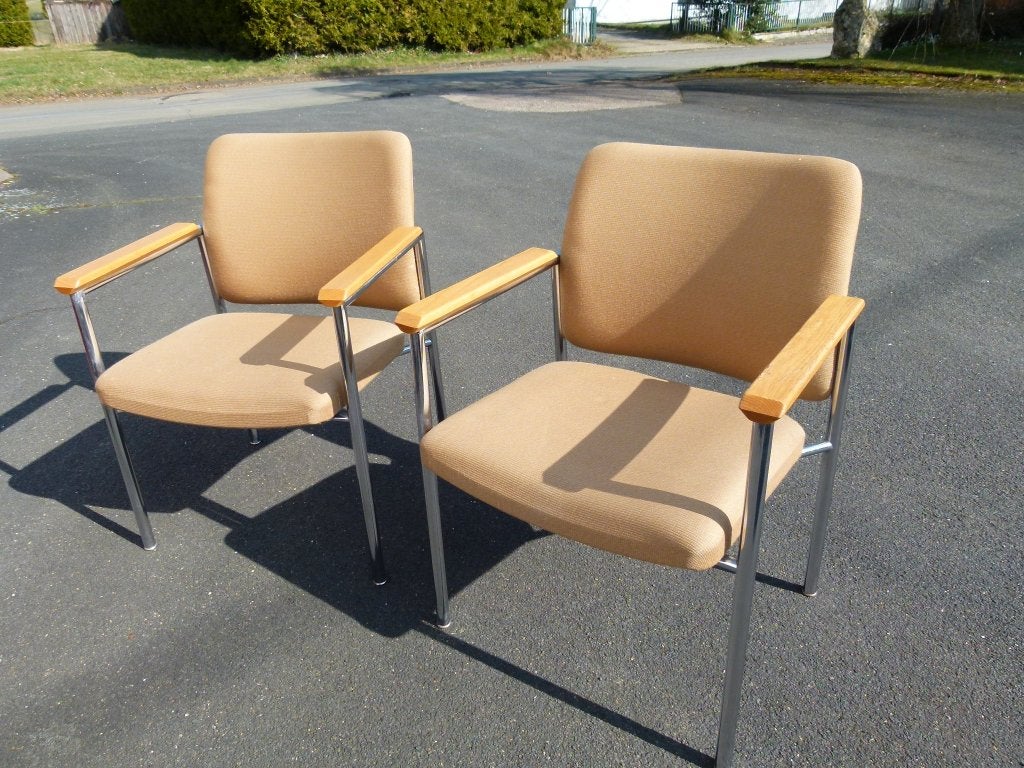vintage set stoelen 60er jaren buisframe chrome, Ophalen, Huis en Inrichting
