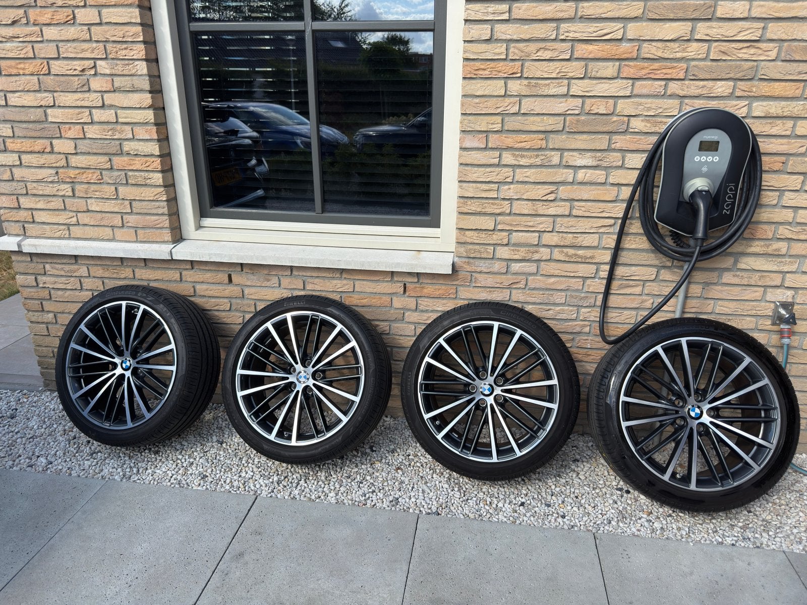BMW Styling 635 breedset velgen met Pirelli banden, 19 inch, Gebruikt, 275 mm, Banden en Velgen