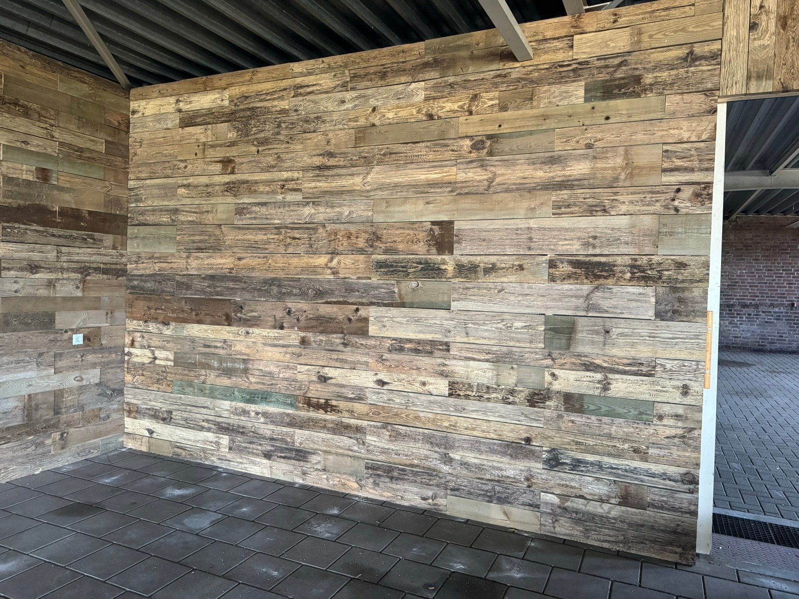 Houten wandbekleding van gerecycled hout, Ophalen, Gebruikt, Minder dan 25 mm, Plank