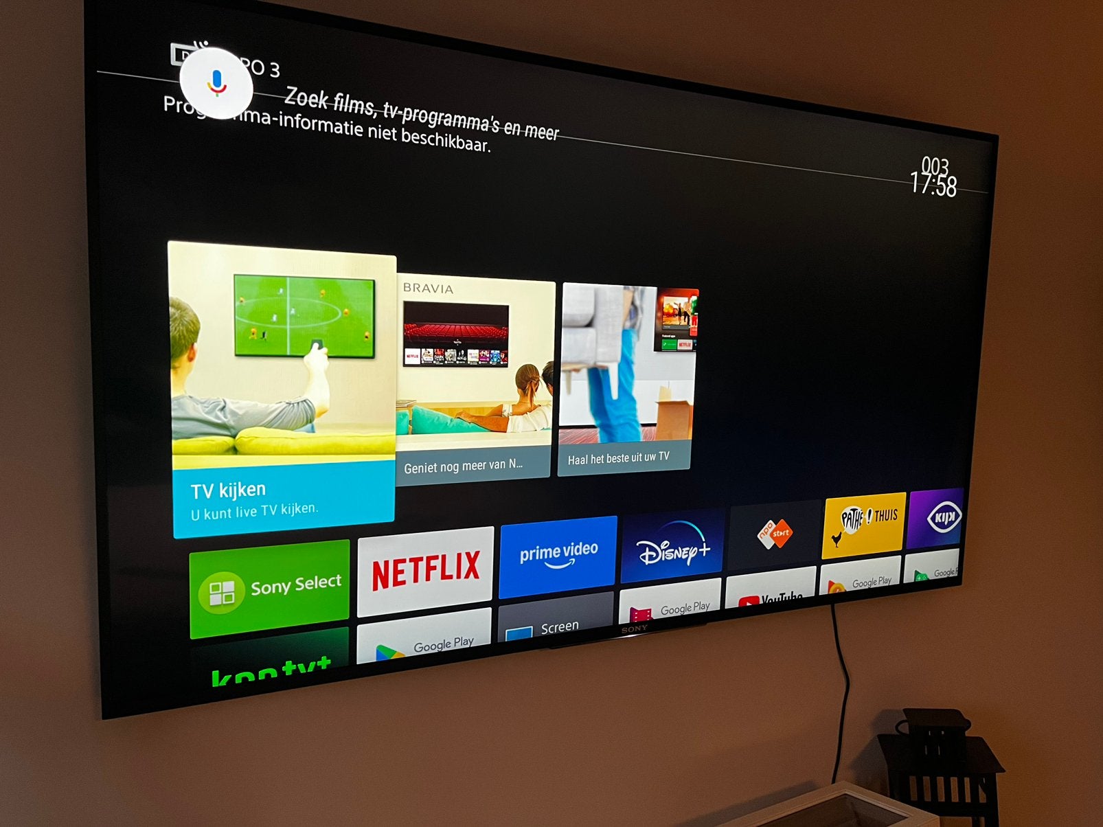 Sony 55 inch LED 4K, Ophalen, LED, Zo goed als nieuw, 100 Hz