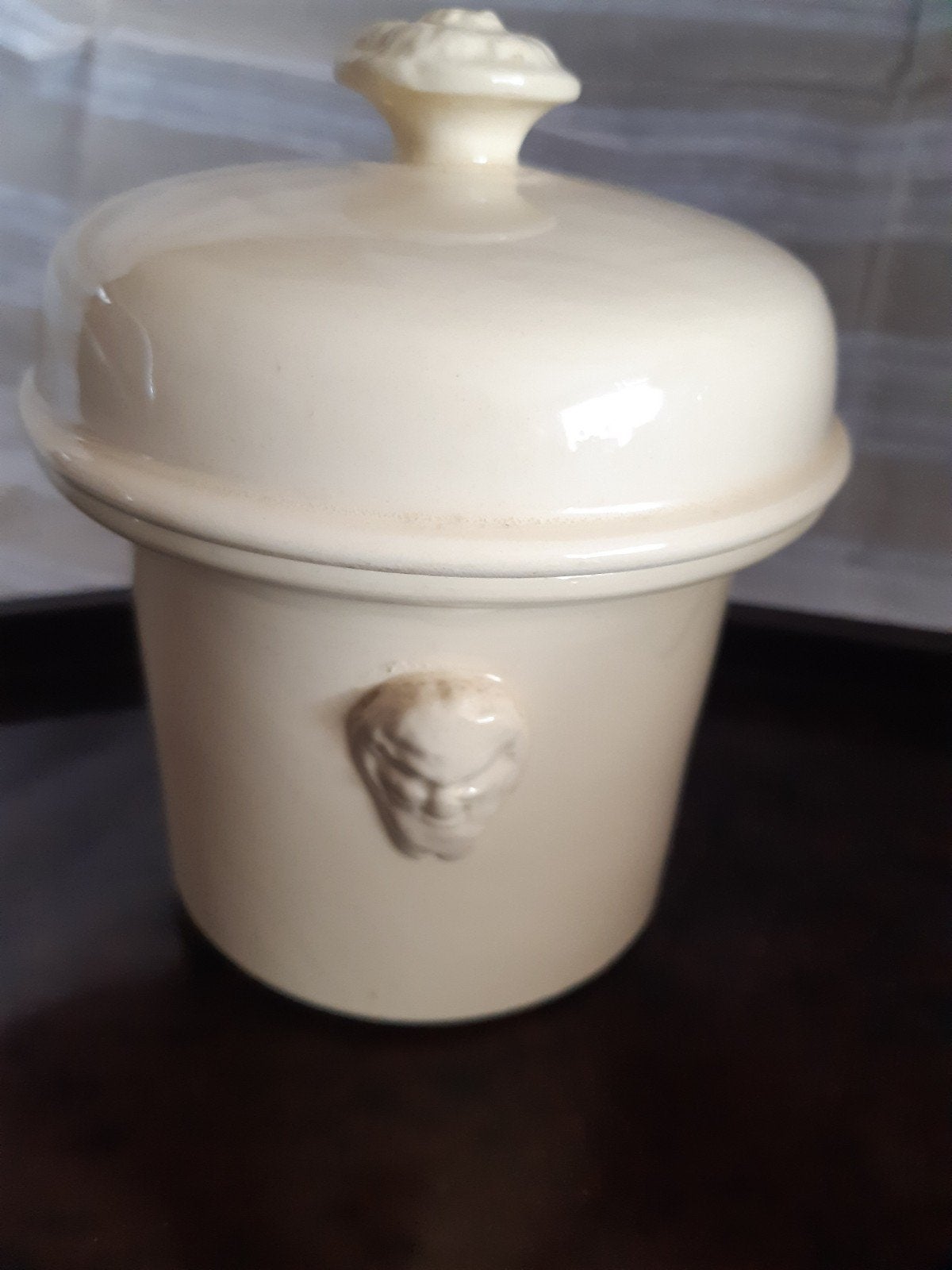 vintage Sarreguemines Simplex patépot met deksel, Verzenden