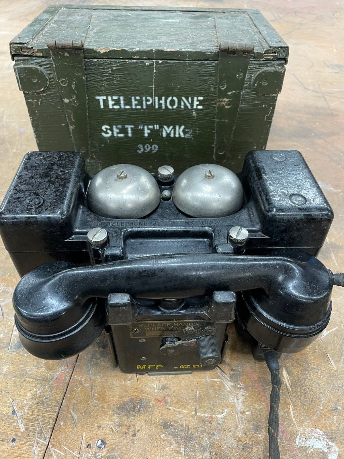 Britse Veldtelefoon type F MK11, Verzamelen, Militaria | Tweede Wereldoorlog, Ophalen, Engeland
