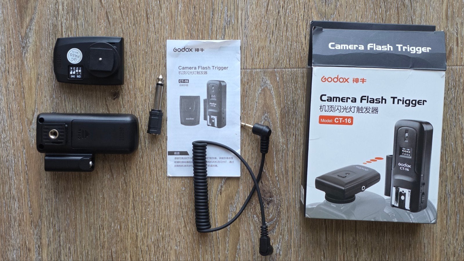 Godox CT-16 Camera Flash Trigger Set  - Draadloos, Ophalen of Verzenden, Zo goed als nieuw, Trigger/ontvanger, Draadloos