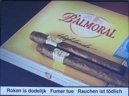 Balmoral sigaren reclame op canvas, Ophalen of Verzenden, Zo goed als nieuw, Reclamebord