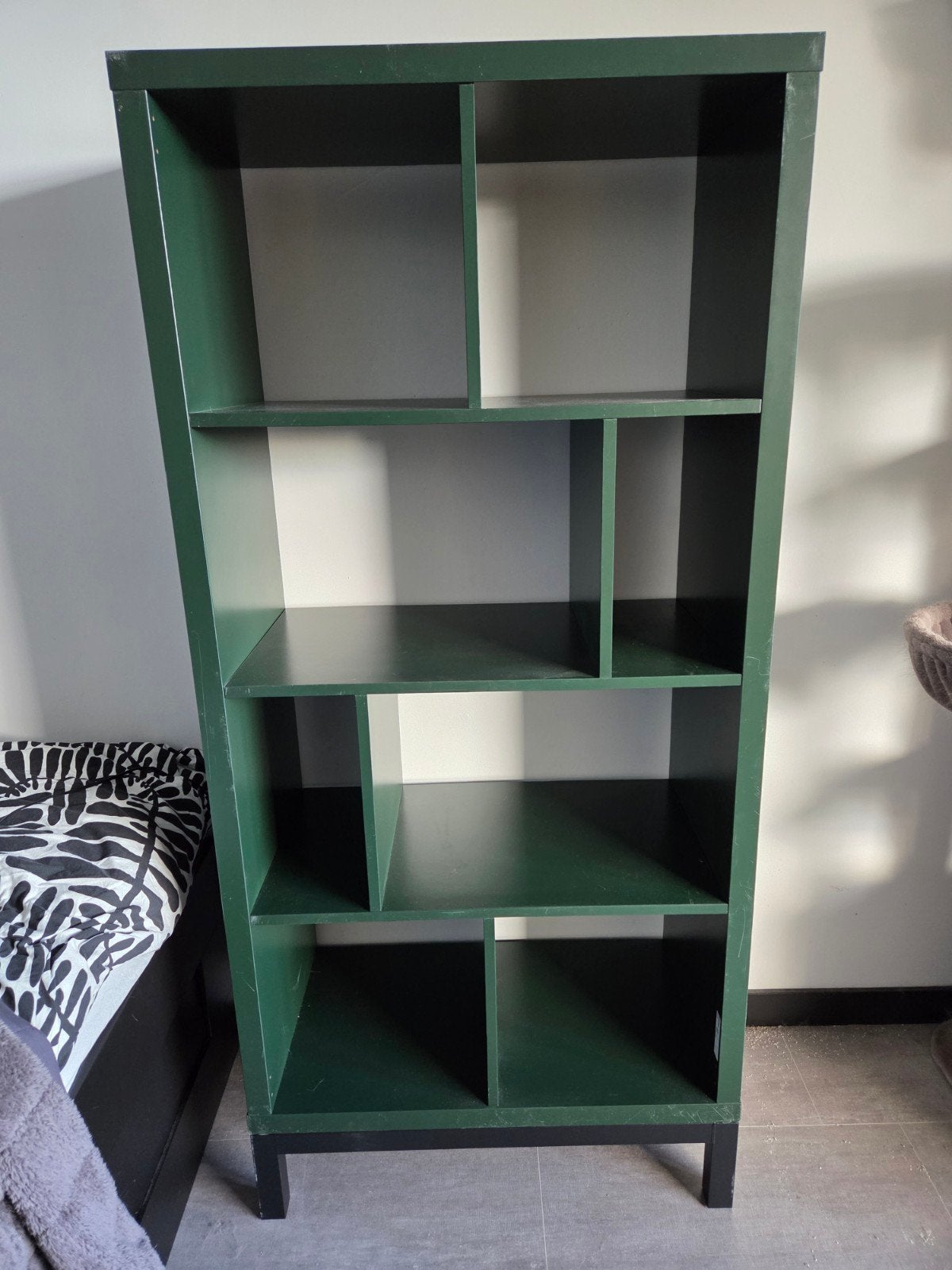 Ikea Kallax donker groen, Ophalen, Met plank(en), Gebruikt, 50 tot 100 cm