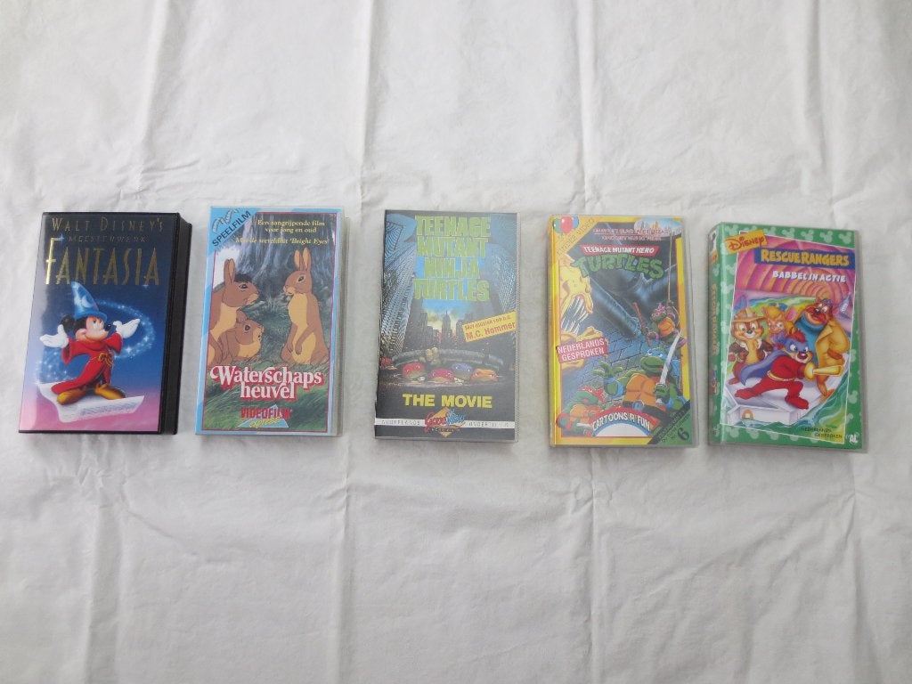 6 VHS banden, alle leeftijden, Alle leeftijden, Overige genres, Ophalen of Verzenden, Zo goed als nieuw