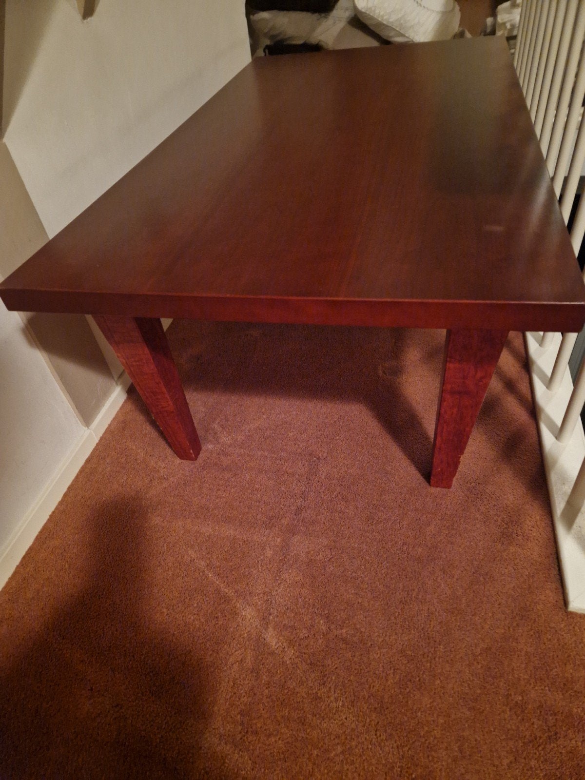Kersen fineer salon tafel ( Goossens), Ophalen, 100 tot 150 cm, Modern klassiek, 50 tot 100 cm