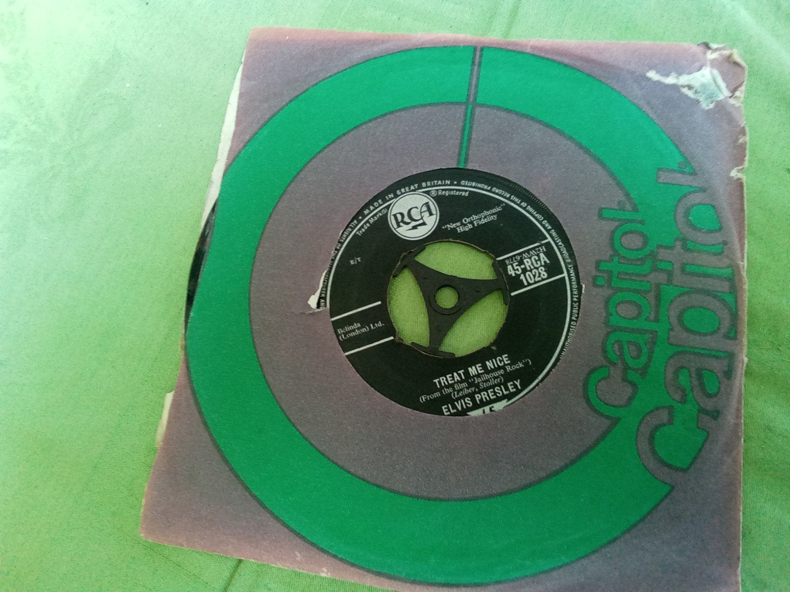 Elvis Presley.       Jailhouse rock, Verzenden, 7 inch, Single, Zo goed als nieuw