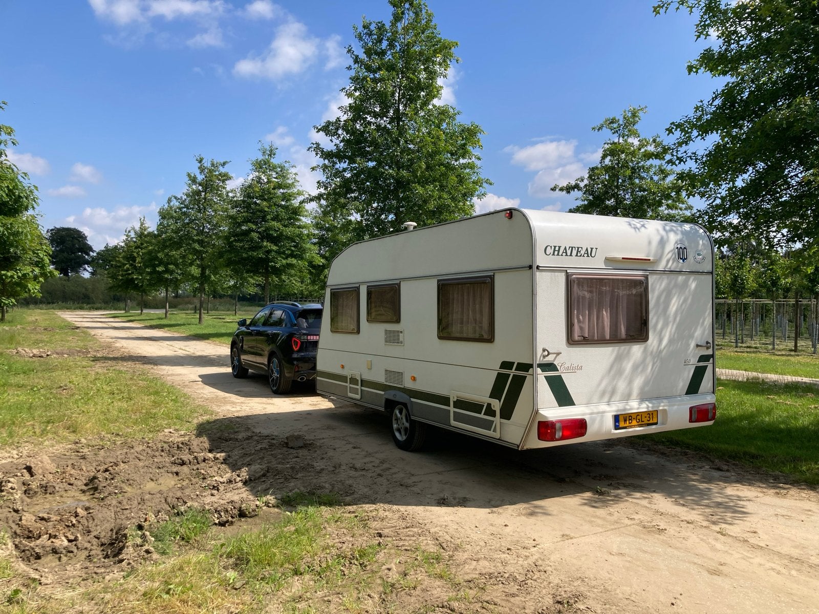 Caravan Chateau Calita 450 compleet met voortent en luifel, Chateau, Rondzit, Frans bed, Particulier