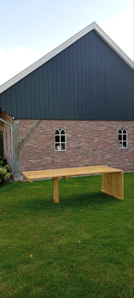 Houten tuintafel zelfgemaakt, Ophalen of Verzenden, Nieuw, Rechthoekig, Hout