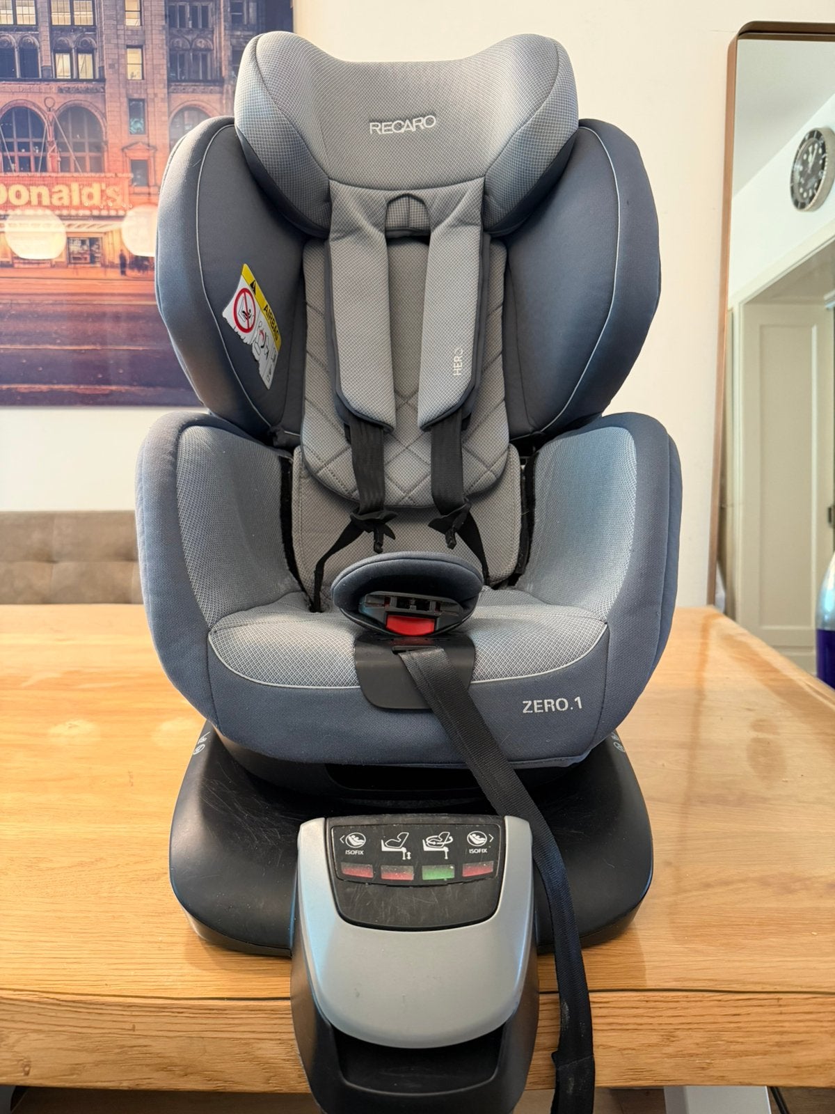 Recaro Zero. 1 isofix autostoel i-size kind draaibaar veilig, Verstelbare rugleuning, Gebruikt, 0 t/m 18 kg, Isofix