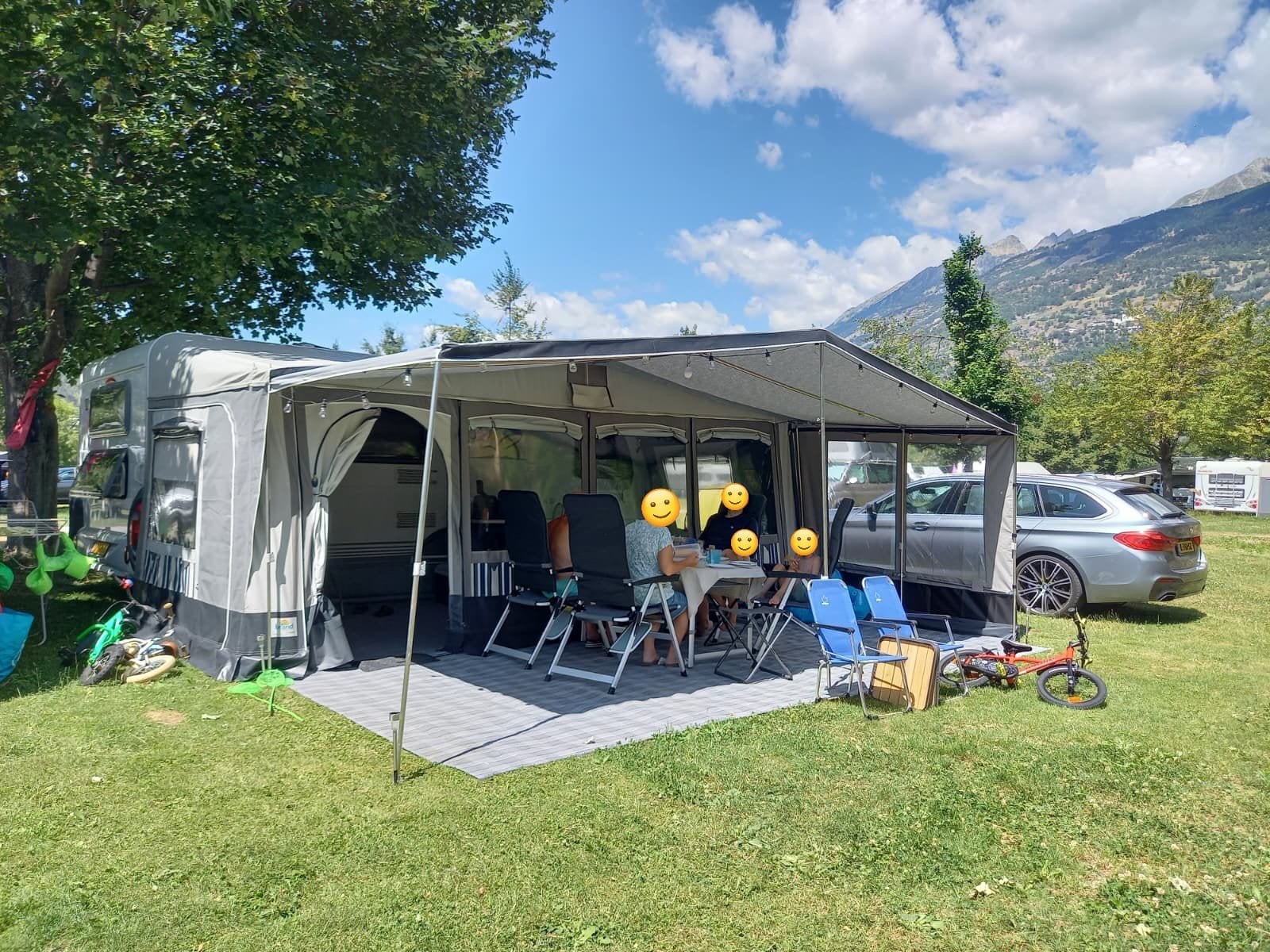 Brand Palazzo voortent + Brand luifel Parasol, Caravans en Kamperen, Ophalen, Gebruikt, Ten Cate All Season 240g/m2, Brand