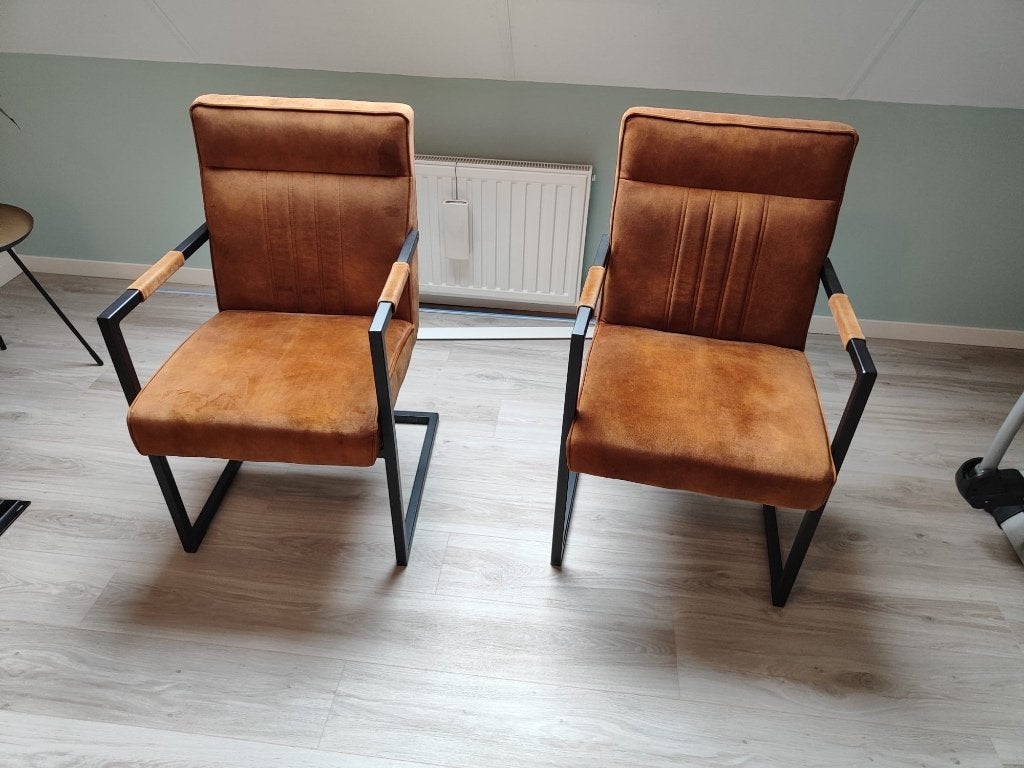 4 eetkamerstoelen, Huis en Inrichting, Stoelen, Ophalen, Zo goed als nieuw, Bruin, Vier