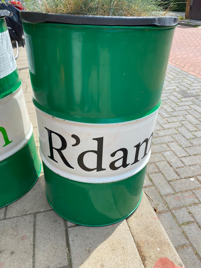 200L Vaten kleuren Rotterdam Plantenbak/Statafel prullenbak, Ophalen, Gebruikt, ., Minder dan 60 cm