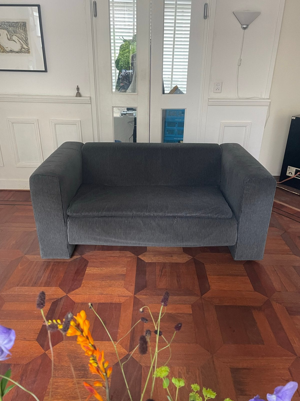 Design Gelderland tweepersoonsbank, Ophalen, Gebruikt, 150 tot 200 cm, Tweepersoons