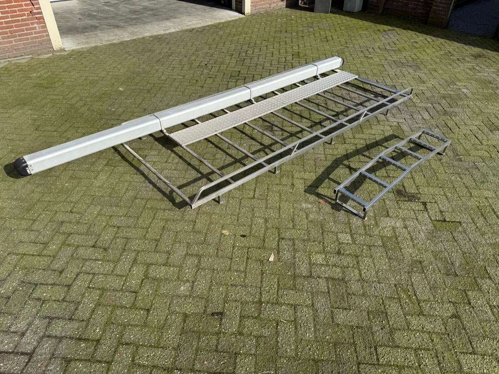 RVS imperiaal VW Transporter L2 met loopplank en deurladder, Auto diversen, Dakdragers, Ophalen, Zo goed als nieuw