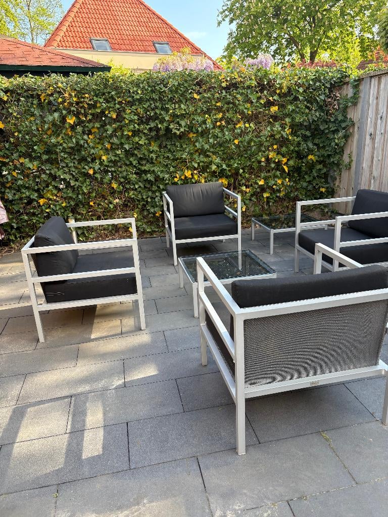 Bellagio Loungeset / Tuinset, Ophalen, 4 zitplaatsen, Gebruikt, Aluminium