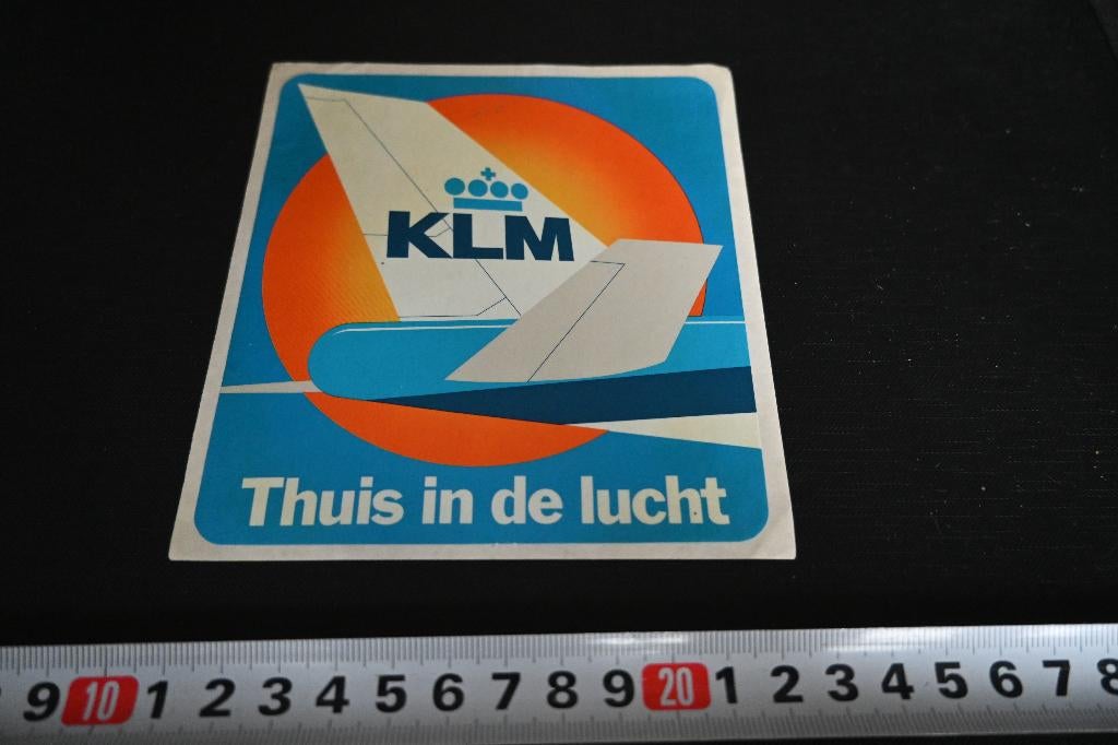 sticker KLM  Thuis in de lucht *, Ophalen, Zo goed als nieuw