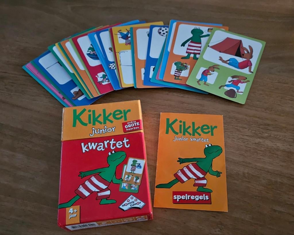Kikker Junior Kwartet - Extra Grote Kaarten, Hobby en Vrije tijd, Een of twee spelers, Ophalen, Gebruikt, Identity Games