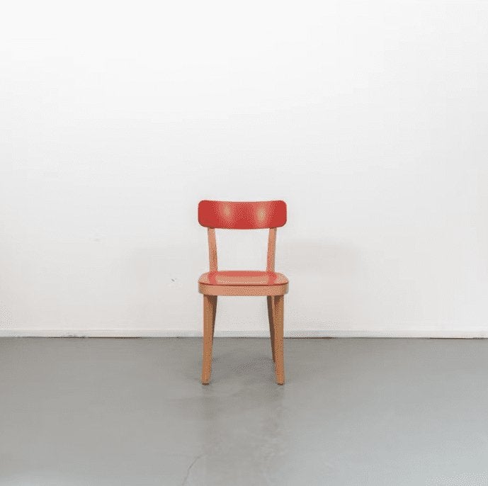 Vitra Basel Stoel Rood Hout, Niet ingevuld, Zo goed als nieuw, Niet ingevuld, Niet ingevuld