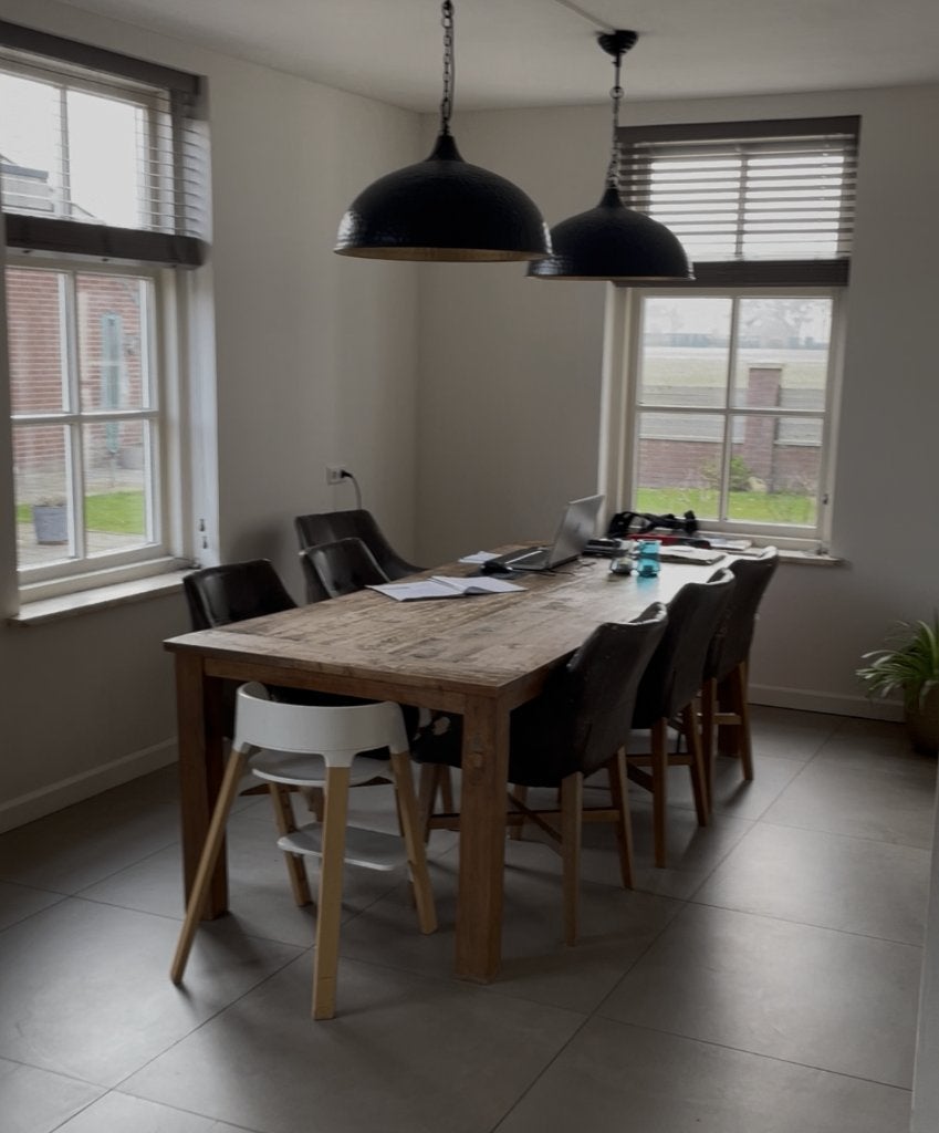 GRATIS op te halen eetkamerstoelen, Huis en Inrichting, Ophalen, Gebruikt, Bruin, Overige materialen