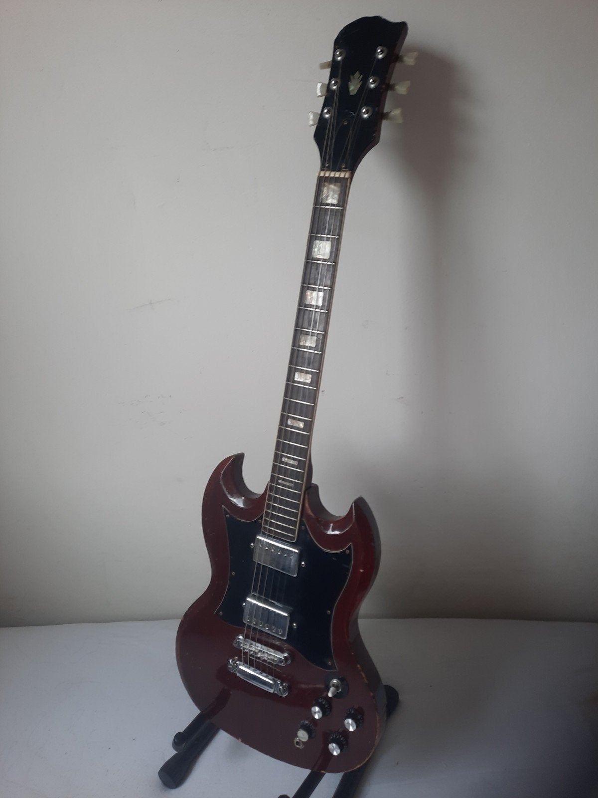 SG gitaar Japan 1975, Venom 60w amp m. Celestion Alles erbji, Muziek en Instrumenten, Ophalen, Solid body, Met versterker