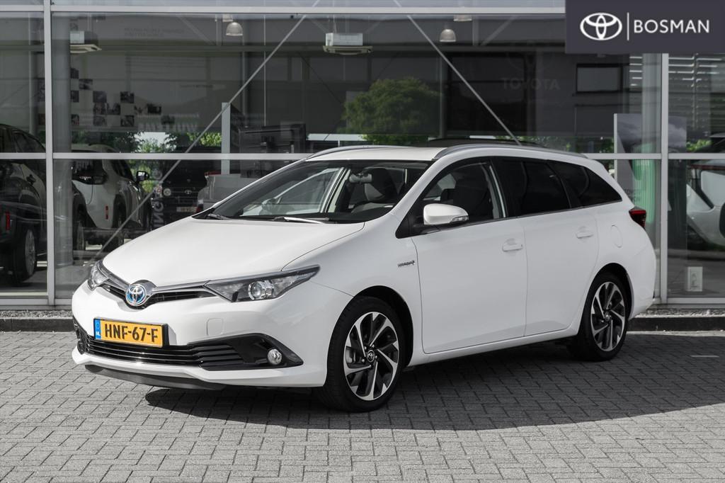 Toyota Auris 1.8 HYBRID TOURING SPORTS CVT, Auto's, Stof, Gebruikt, Euro 6, Wit