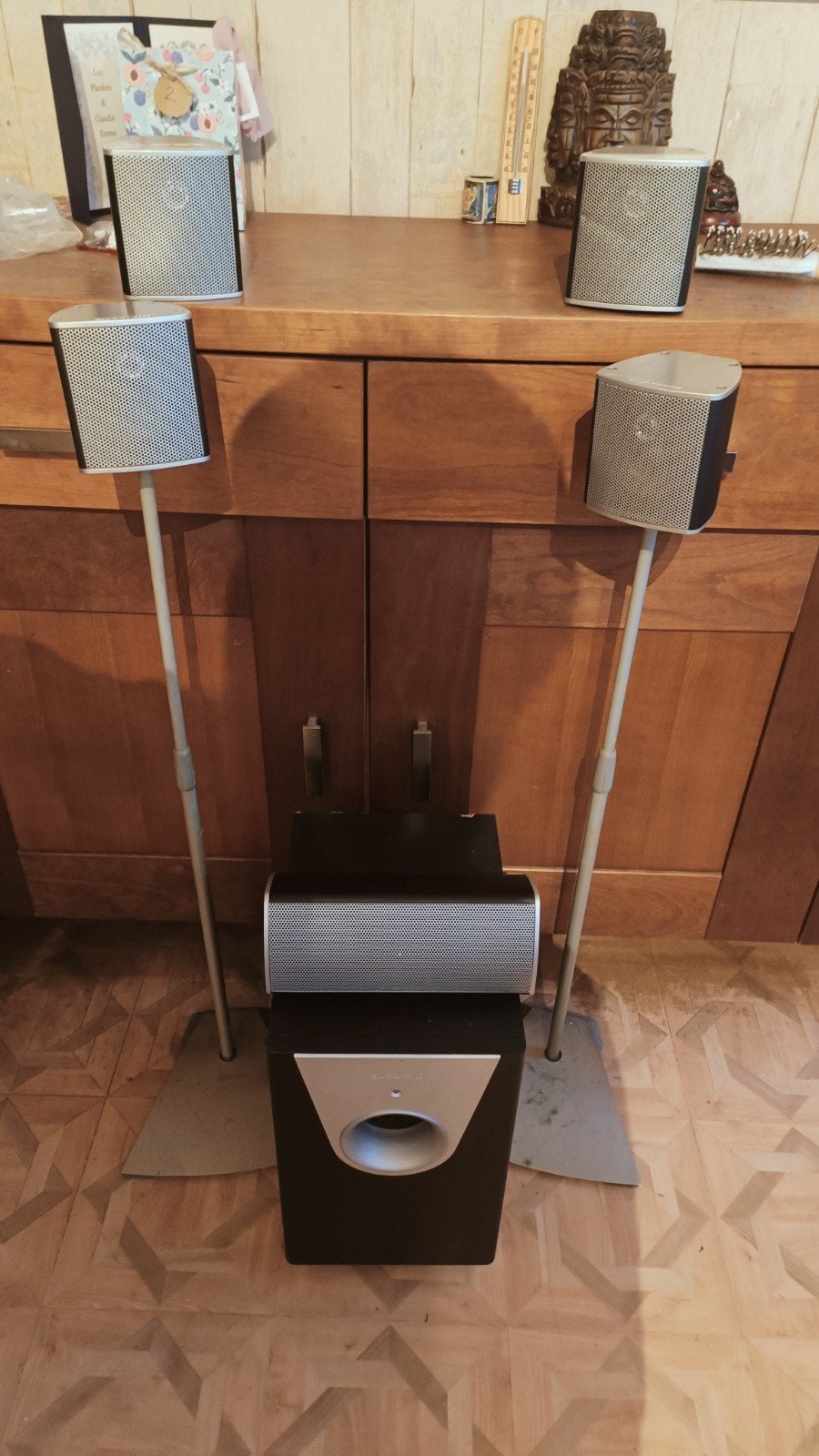 Quadral Surround Sound Systeem 5.1 met statieven, Overige merken, Gebruikt, 70 watt of meer, Ophalen of Verzenden