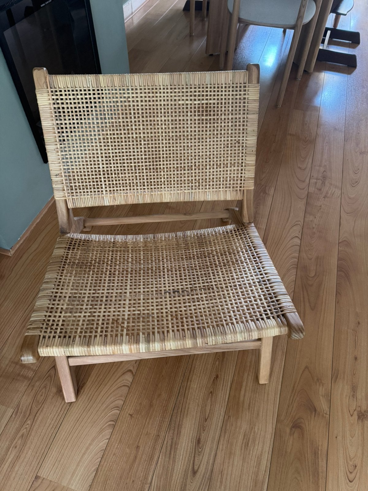 Kave Home Beida fauteuil massief teakhout (nieuw), Ophalen, Nieuw, Bruin, Eén