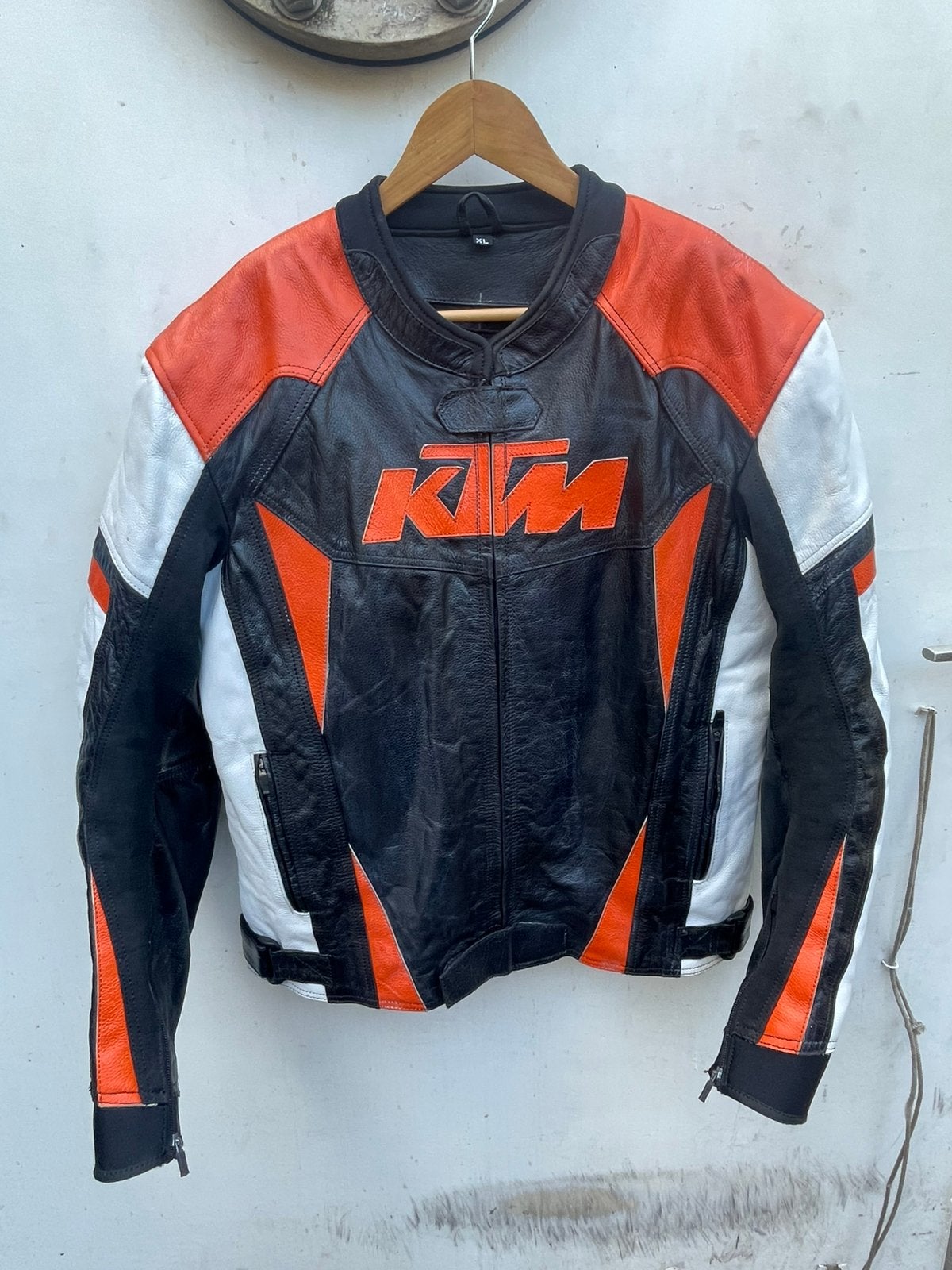 Ktm leren motor jack  maat XL -L, Ophalen of Verzenden, Tweedehands, Jas | leer