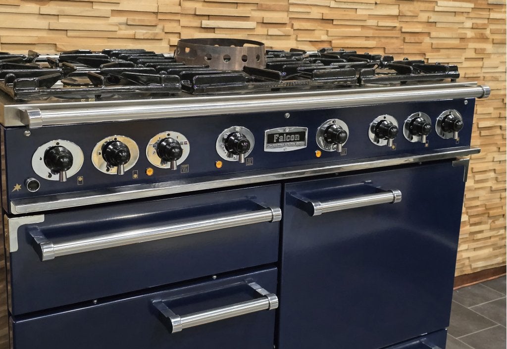 Luxe Falcon Fornuis 110cm konings blauw 3 ovens, Niet ingevuld, 60 cm of meer, Niet ingevuld, Ophalen of Verzenden
