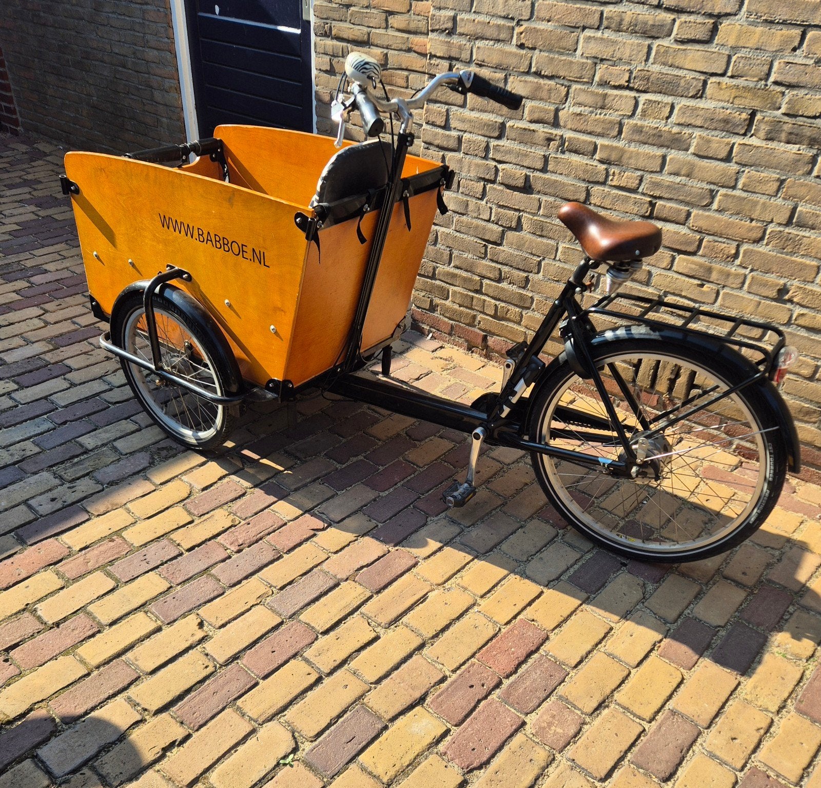 Babboe Big Bakfiets, Gebruikt, Huif, 3 kinderen, Trommelrem