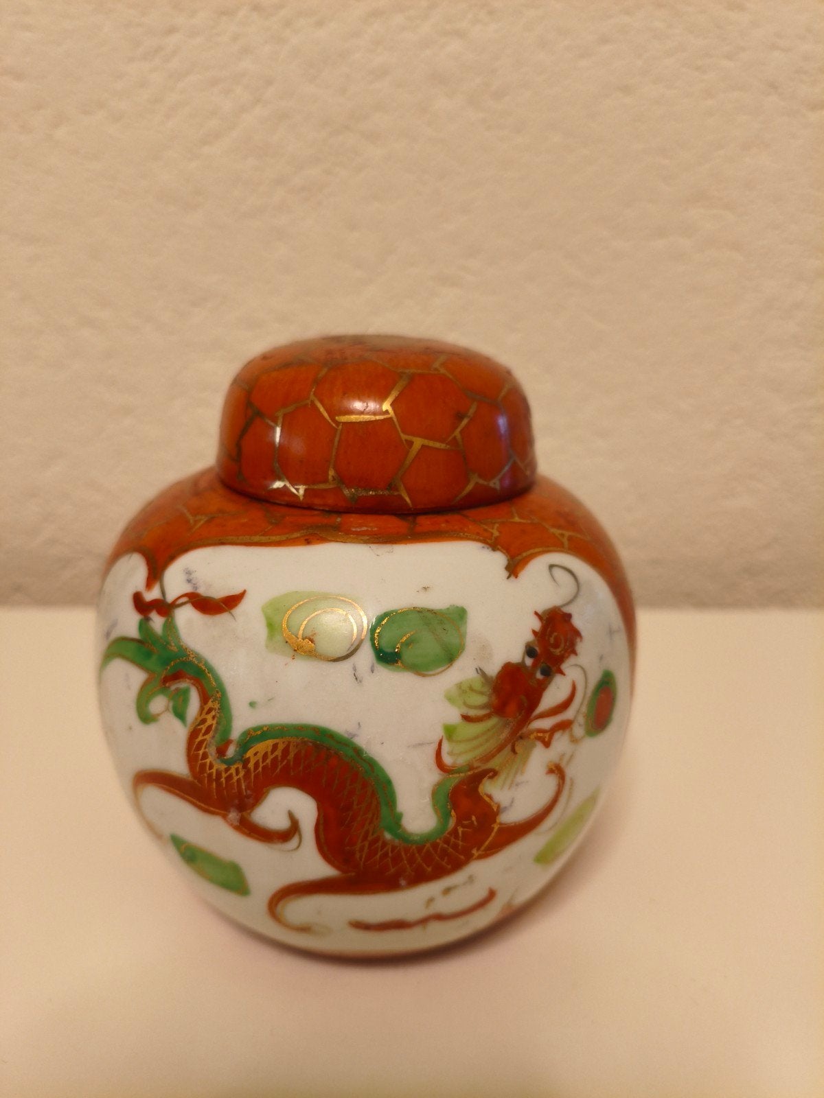 Antiek Chinese porseleinen Gemberpot met deksel, Verzenden