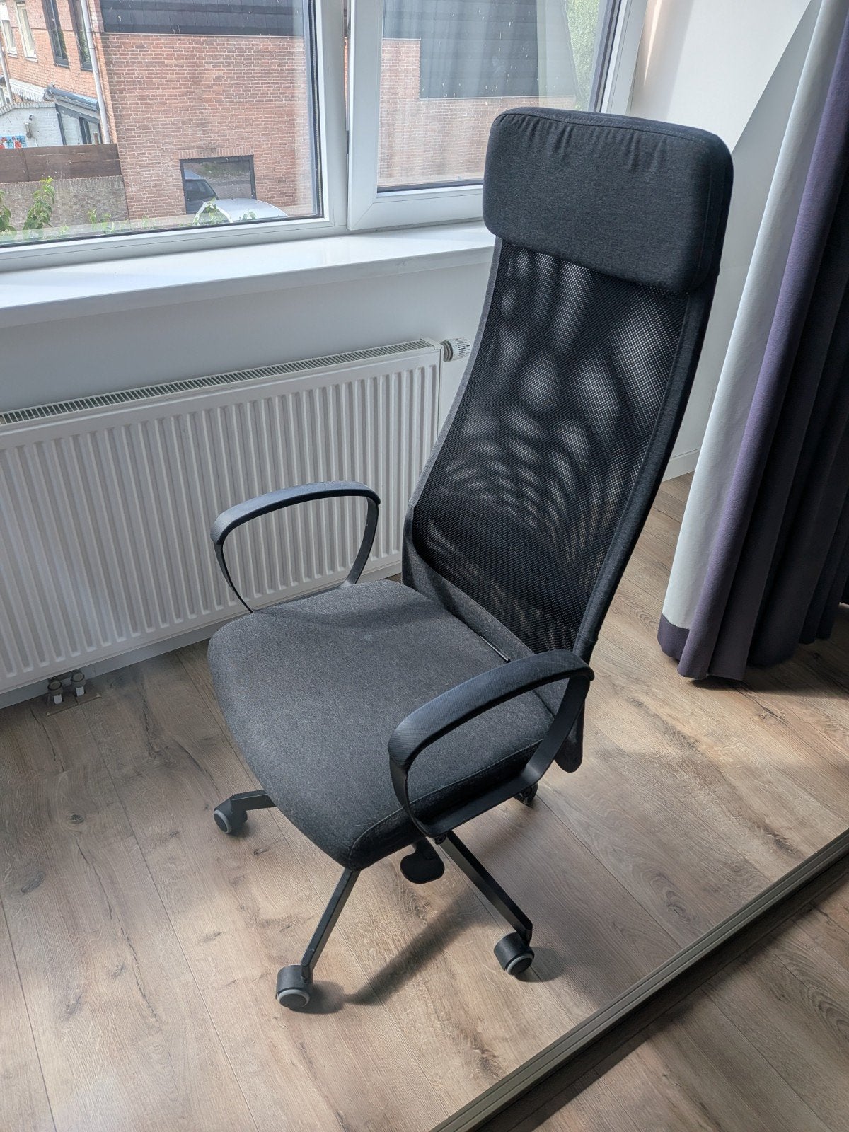 IKEA Markus Bureaustoel - Ergonomisch en Comfortabel, Huis en Inrichting, Bureaustoelen, Ophalen, Gebruikt, Zwart, Bureaustoel