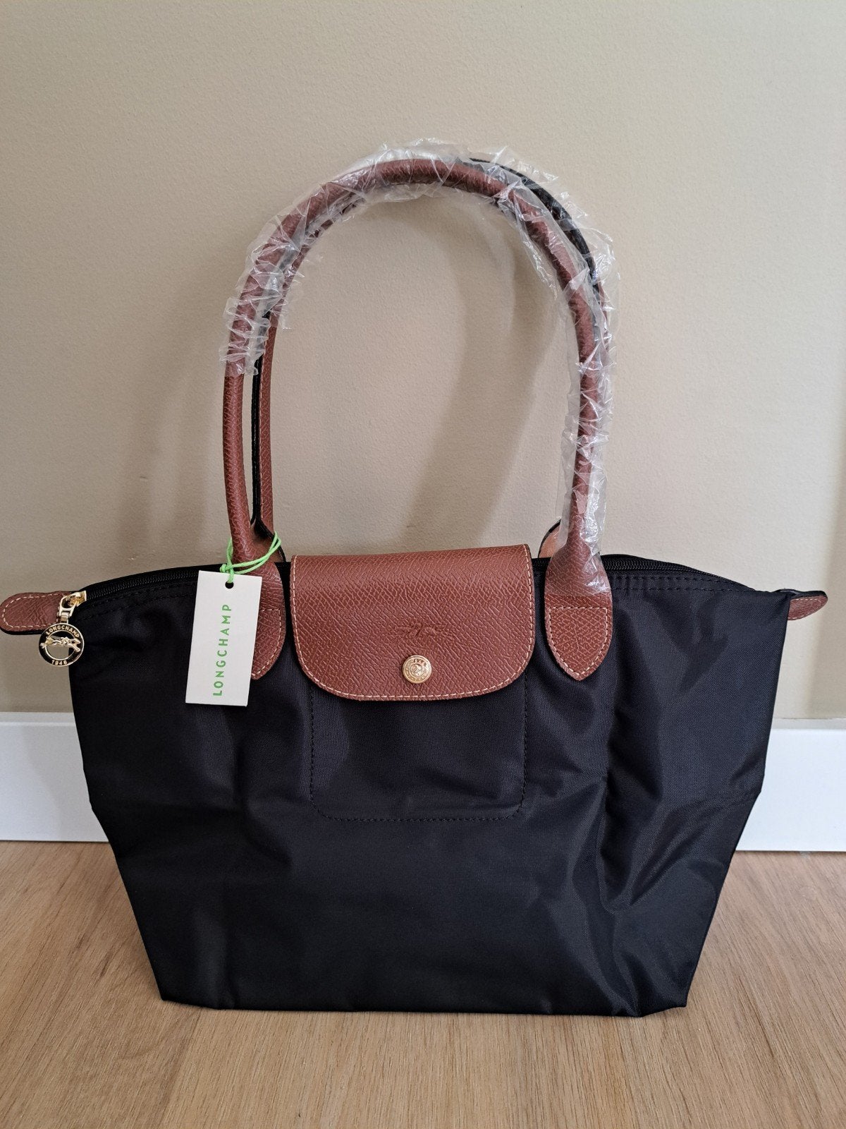 Zwarte Longchamp schoudertas, Sieraden, Tassen en Uiterlijk, Tassen | Damestassen, Ophalen of Verzenden, Nieuw, Zwart, Schoudertasje