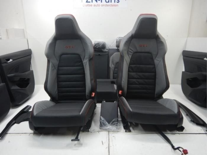 VW Golf 8 Facelift GTI Interieur Leer Compleet Zwart Grijs R, Ophalen of Verzenden, Gebruikt