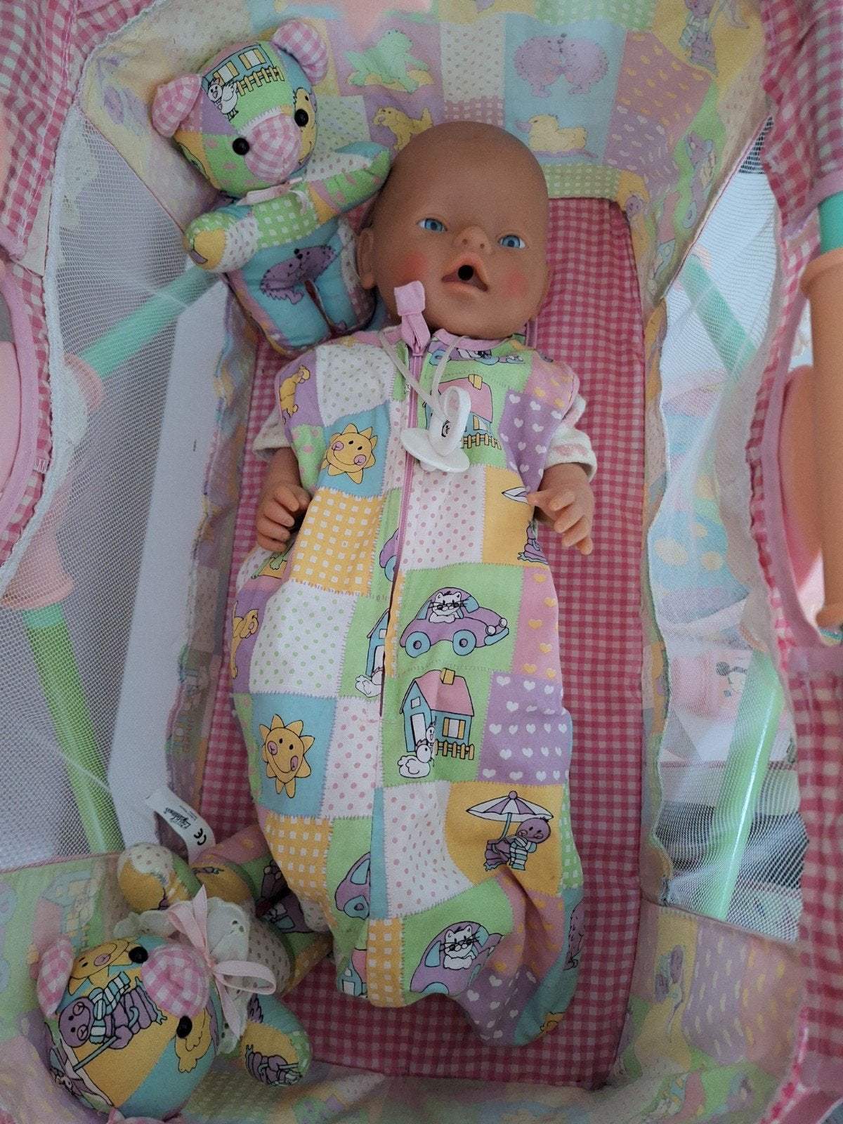 Te koop:Vintage originele baby born met verschillende access, Ophalen of Verzenden, Gebruikt, Babypop