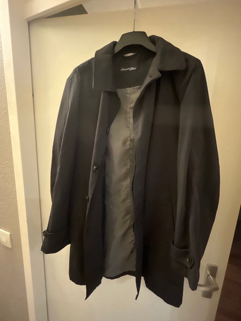 Regenjas heren, Kleding | Heren, Ophalen of Verzenden, Zo goed als nieuw, Maat 48/50 (M), Zwart