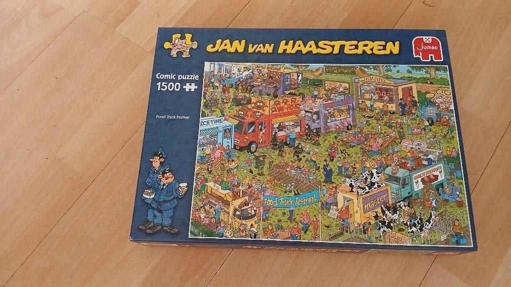 JAN VAN HAASTEREN PUZZELS DIE STUKJE MISSEN, Ophalen of Verzenden, 500 t/m 1500 stukjes, Gebruikt, Legpuzzel