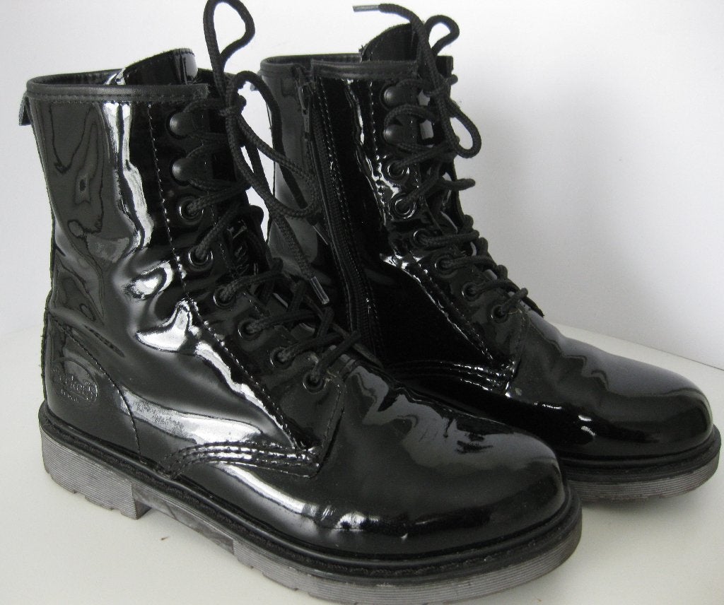 Dockers by Garly Boots Veterlaarsjes zwart lakleer maat 40, Zwart, Lage of Enkellaarzen, Ophalen of Verzenden, Zo goed als nieuw