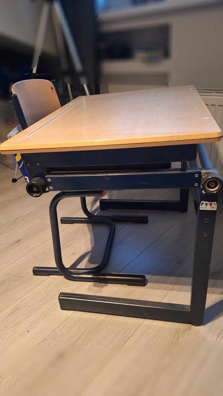 In hoogte verstelbare schoolset met kantelbaar blad, Ophalen, In hoogte verstelbaar, Gebruikt, Kinderbureau